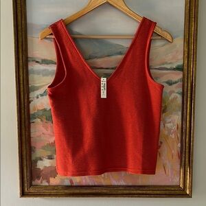 Red Sleeveless Women's Top